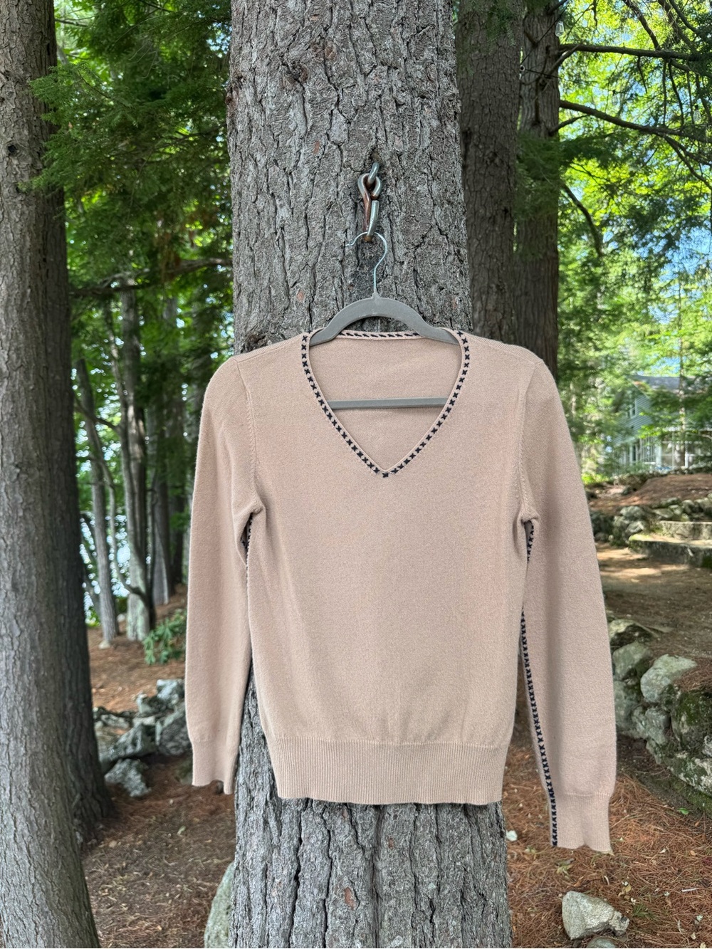 Cashmere Sweater with Cool Design L